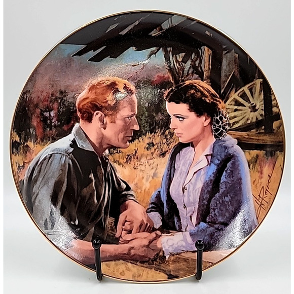 Gone With The Wind Scarlett & Ashley After The War Collector Plate with Box - Picture 2 of 7